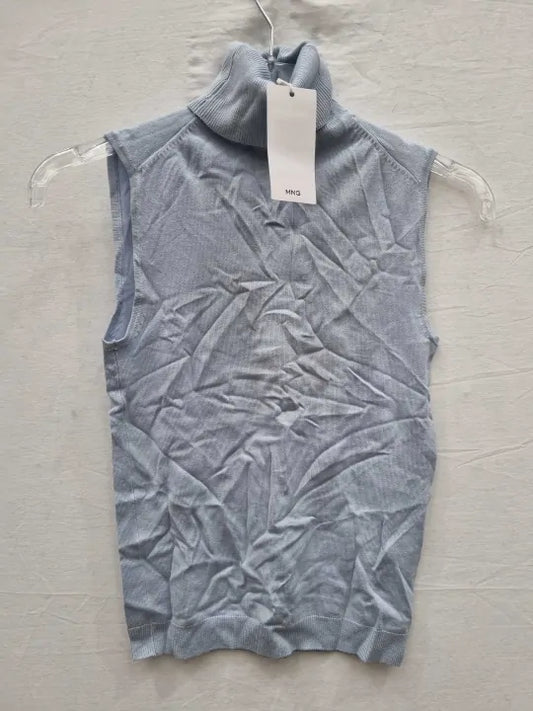 Mango Ribbed Knit Top Size: Xsmall