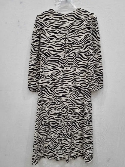 Hobbs London - Zebra Print Indria Midi Dress Size: Uk 10