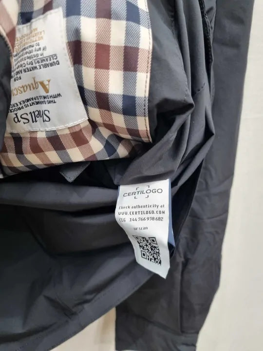 Aquascutum - Black Zip Up Overshirt Size: Large