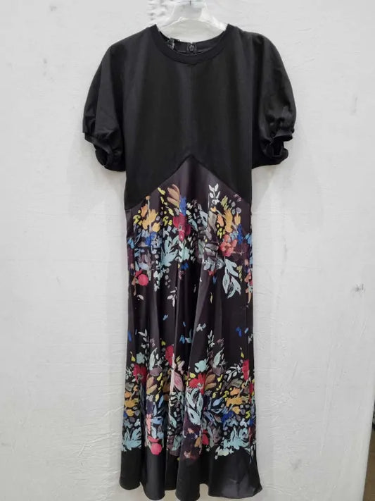 Ted Baker - Black Maulina Ponte Dress With Midi Skirt Size: 3
