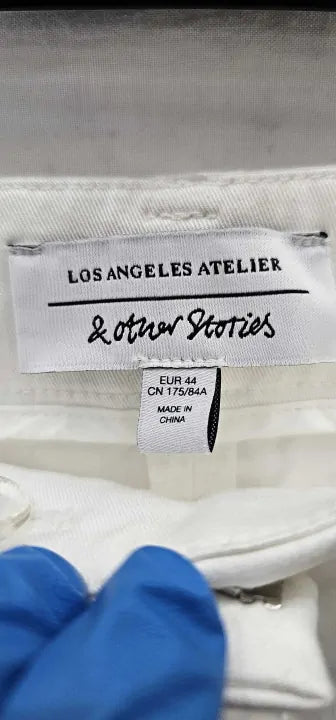 & Other Stories - La Lalo Trouser - White Size: UK 16