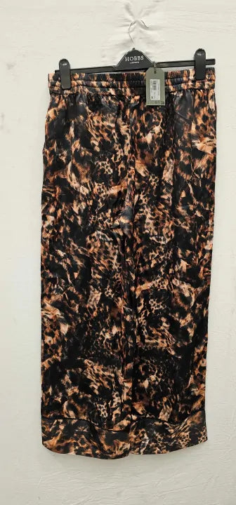 All Saints - Brown Printed Sofi Silk Blend Spark Pyjama Trousers - Brown Size: L