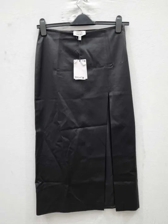 & Other Stories - Black High Slit Midi Skirt Size: UK 10