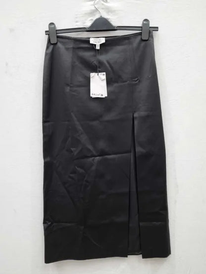 & Other Stories - Black High Slit Midi Skirt Size: UK 10
