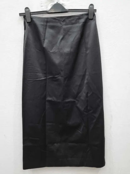 & Other Stories - Black High Slit Midi Skirt Size: UK 10