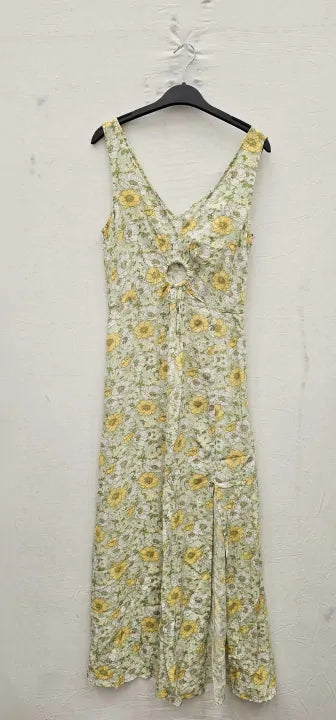 Printed Sleeveless Maxi Dress Size: 8