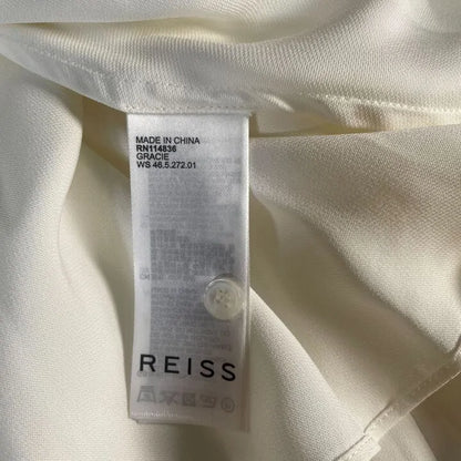 Reiss - Ivory Gracie Cut Out Detail Blouse Size: UK 10