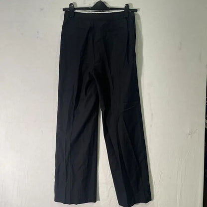 Mango - 12-Black Linen Blend Trousers  Size: Uk 8