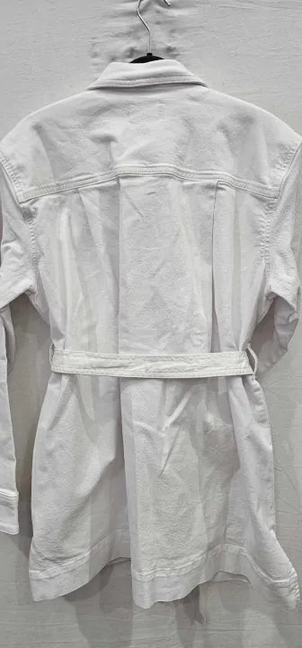 7 For All Mankind - White Leisure Belted Cotton Jacket - White Size: M