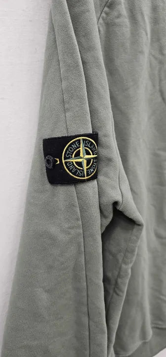 Stone Island - Sage Mock Turtleneck Fleece Sweatshirt - Green Size: S