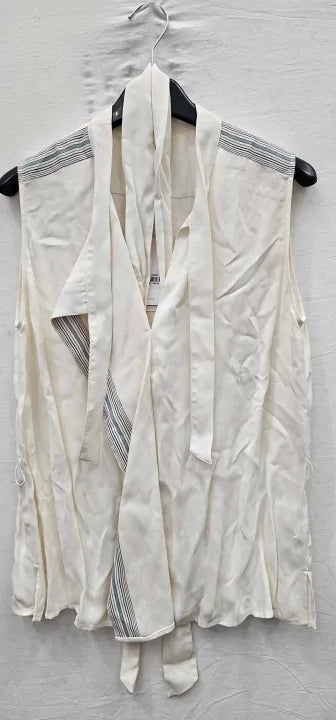 Reiss - Ivory Romy Sleeveless Shell Top - White Size: Uk10