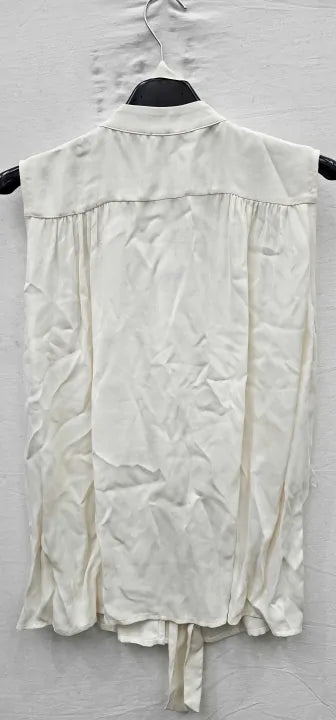 Reiss - Ivory Romy Sleeveless Shell Top - White Size: Uk10