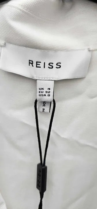 Reiss - Ivory Mariah Structured Linen Dress - Cream Size: Uk4