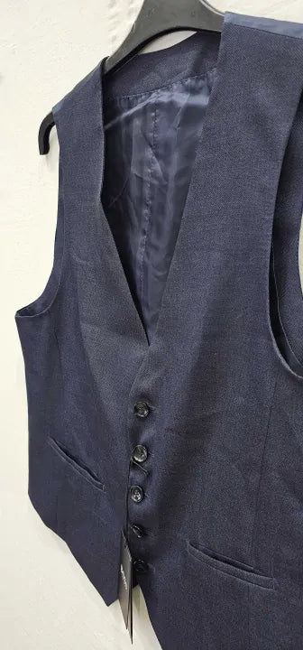 Boss - Navy Huge Waistcoat - Blue Size: Uk46