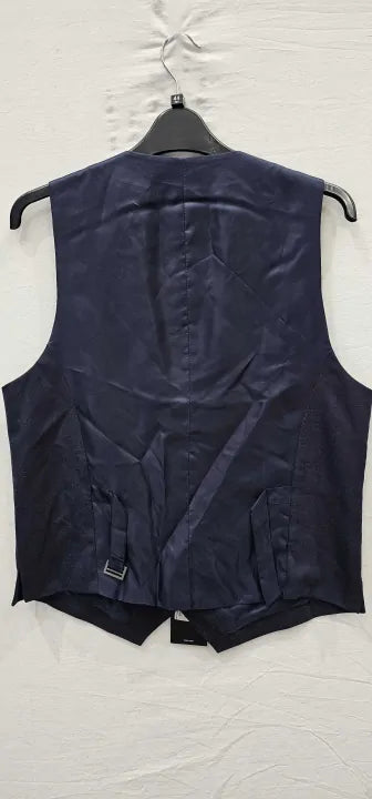 Boss - Navy Huge Waistcoat - Blue Size: Uk46