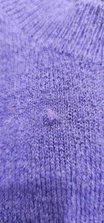 Mango-57029112-65-19-Purple-Purple Wool Blend Jumper-Purple Size: Xs
