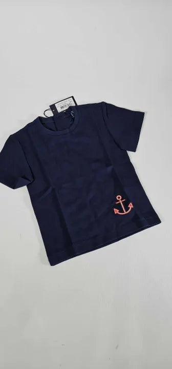 Vilebrequin-Gty7F45E-390-4 Years-Blue-Navy T-Shirt-Blue Size: 4Years