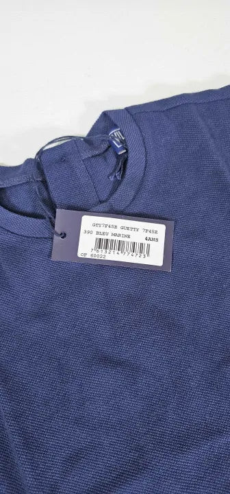 Vilebrequin-Gty7F45E-390-4 Years-Blue-Navy T-Shirt-Blue Size: 4Years