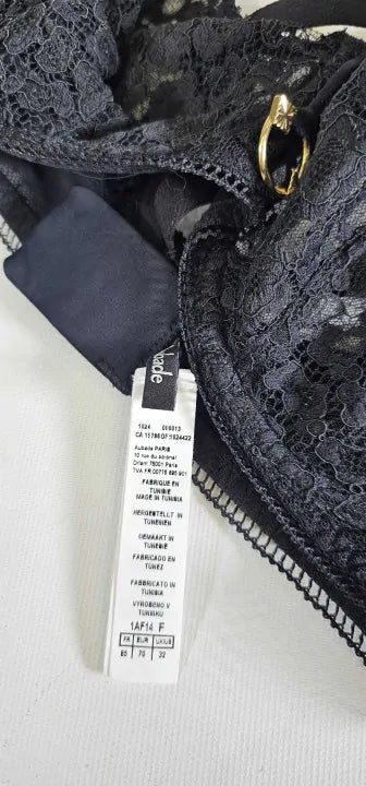 Aubade - Illusion Fauve Underwired Half Cup Bra Black - Black Size: Eur70