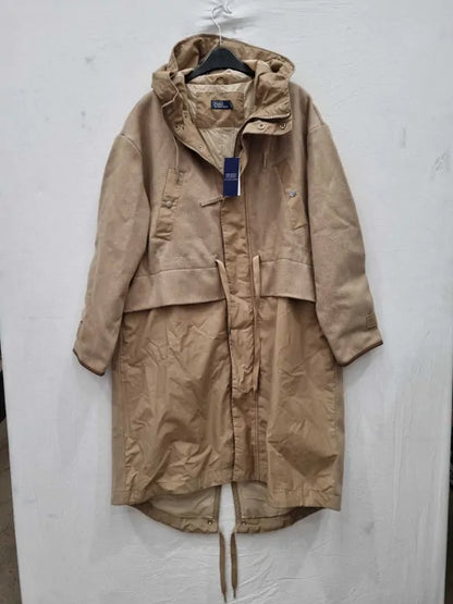 Polo Ralph Lauren - Camel Drawstring Waist Wool Coat Size: M