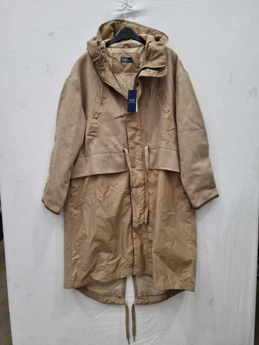 Polo Ralph Lauren - Camel Drawstring Waist Wool Coat Size: M