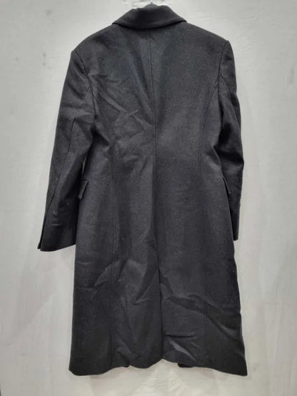 Mango Wide Lapel Wool-Blend Coat Size: Large