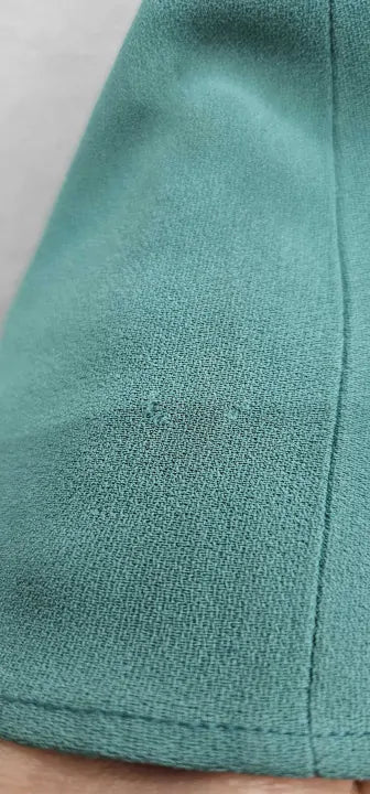 Fenn Wright Manson - Teal Garbot Chiffon Petite Dress - Blue Size: UK 10
