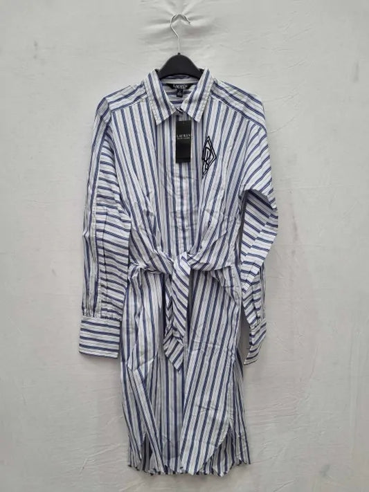 Ralph Lauren Striped Cotton Broadcloth Shirtdress Size: 6