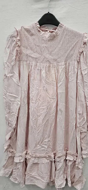 Temperley London-21Umsa53959 Pale Rose-10-Pink-Light Pink Marsha Mini Dress-Pink Size: Uk10
