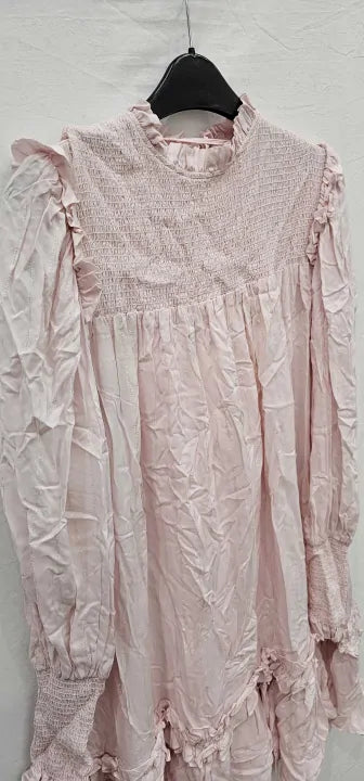 Temperley London-21Umsa53959 Pale Rose-10-Pink-Light Pink Marsha Mini Dress-Pink Size: Uk10