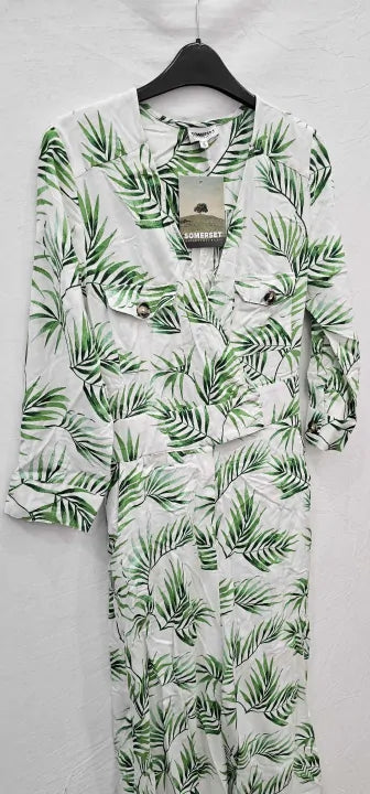 Somerset By Alice TemperleyM ulti Palm Print Jumpsuit-Multi Size: UK 8