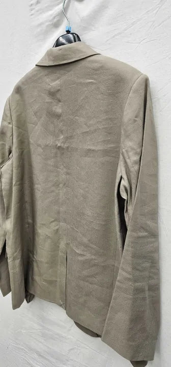 Hush - Taupe Lana Linen Blend Blazer - Beige Size: UK 10