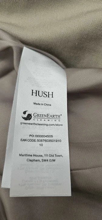 Hush - Taupe Lana Linen Blend Blazer - Beige Size: UK 10