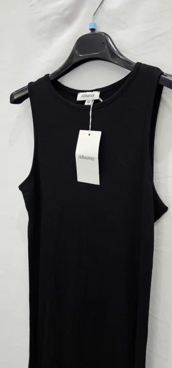 Albaray - Black Jersey Racer Back Maxi Dress - Black Size: UK 10