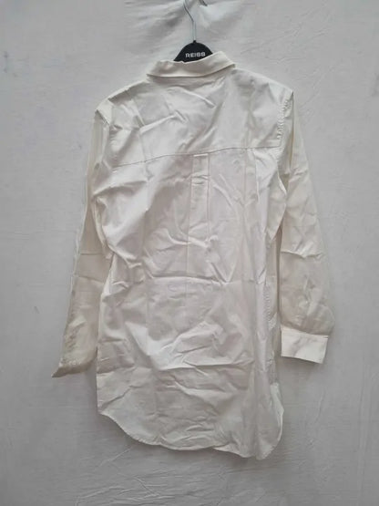 Hush White Oversized Cotton Shirt Size: Uk 8