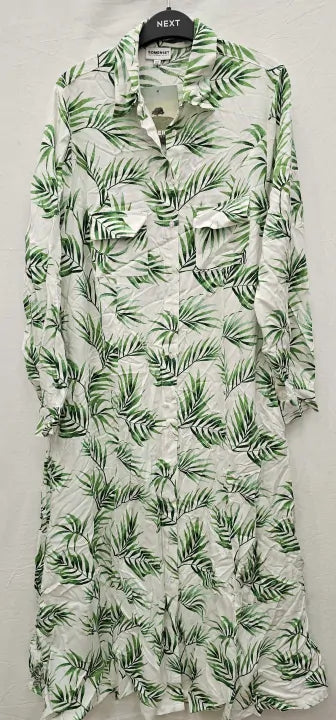 Somerset By Alice Temperley-U20681D1A-12-Multi-Palm Print Maxi Shirt Dress-Multi Size: Uk12  deal !!