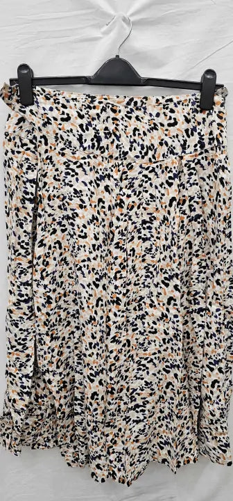 Somerset By Alice Temperley-U20728C2B-14-Multi-Animal Print Pleated Midi Wrap Skirt-Multi Size: Uk14
