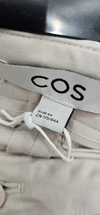 Pleated Cotton Tapered Trousers Size: Eur44