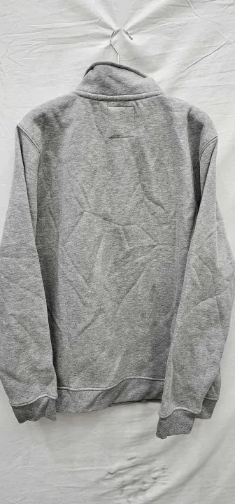 Crew Clothing - Grey 1/2 Zip Solid Sweatshirt - Grey Size: Xl