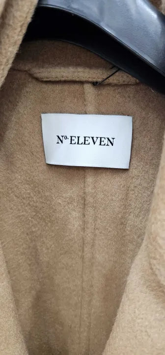 No Eleven - Camel Cashmere Blend Wrap Coat - Beige Size: L