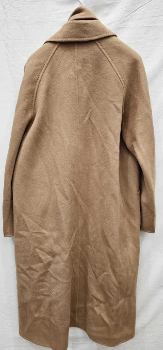 No Eleven - Camel Cashmere Blend Wrap Coat - Beige Size: L