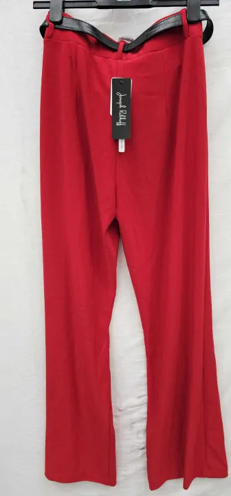 Joseph Ribkoff - Scarlet High Rise Flare Trousers - Red Size: Uk10