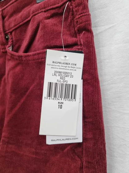 Ralph Lauren Stretch Slim Fit Corduroy Trouser Size: 10