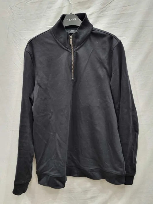 Ted Baker Actos Mens 1/4 Zip Sweatshirt Size: 3