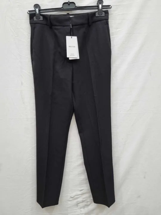 Reiss - Black Jess Slim Leg Trousers Size: Uk 6
