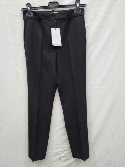 Reiss - Black Jess Slim Leg Trousers Size: Uk 6