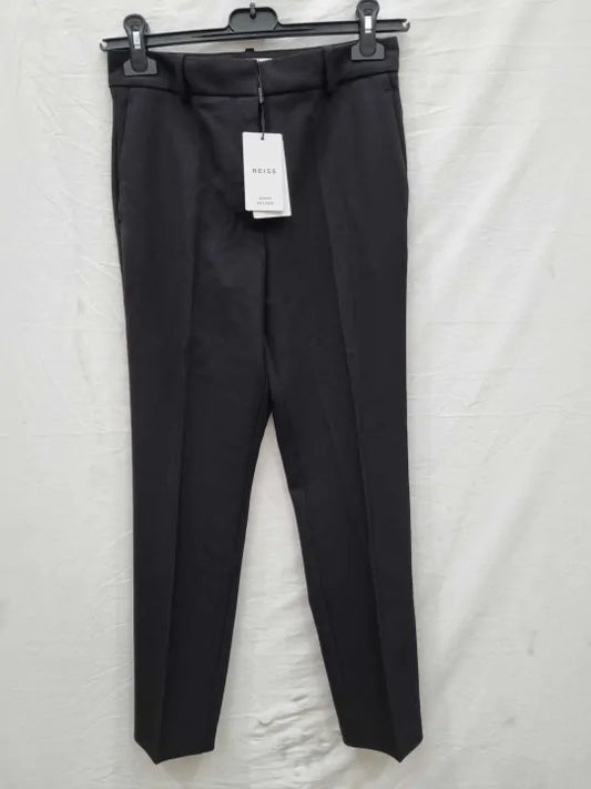 Reiss - Black Jess Slim Leg Trousers Size: Uk 6
