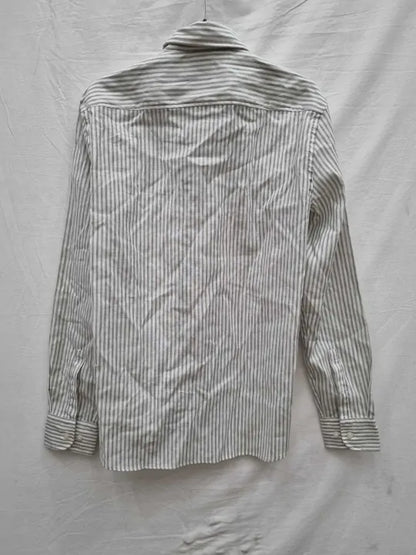 Boss Slim-Fit Shirt In Striped Performance-Stretch Fabric Size: 38