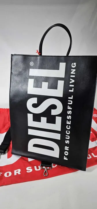 Dsl 3D Logo-Embossed Tote Bag -Black Size: Large