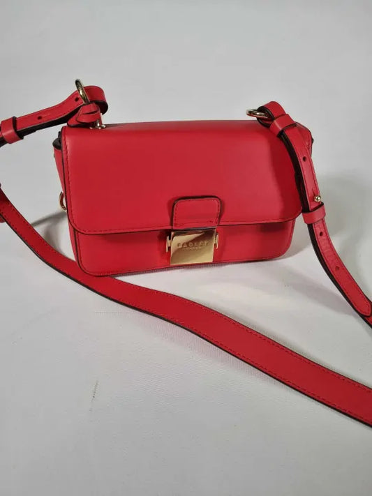 Radley - Bright Red Hanley Close Mini Flapover Crossbody Size: *